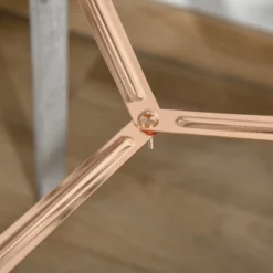 HOMCOM Vintage Tripod Floor Lamp, Height Adjustable Nautical Spotlight With Wood Legs, E12 Lamp Base For Living Room, Bedroom, Gray And Rose Gold -Homcom Shop GUEST 01e0d15e d0ba 4f73 a2e7 aafb454f7852