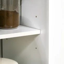 HOMCOM Freestanding Rustic Buffet With Hutch, 4 Doors Farmhouse Kitchen Pantry Cabinet, Microwave Stand With Beadboard Panel, Drawer, White 10 HOMCOM Freestanding Rustic Buffet With Hutch, 4 Doors Farmhouse Kitchen Pantry Cabinet, Microwave Stand With Beadboard Panel, Drawer, White -Homcom Shop GUEST 03b611b7 7bbb 4068 b6de 5c180aa55f42