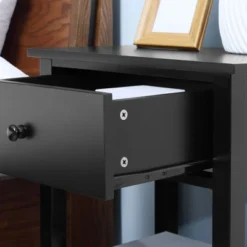 HOMCOM Modern Style Nightstand, Side Table With Drawer And Storage Shelf For Bedroom, Or Living Room 14 HOMCOM Modern Style Nightstand, Side Table With Drawer And Storage Shelf For Bedroom, Or Living Room -Homcom Shop GUEST 0474cbe1 22fc 450a 9c30 613b1604bb40