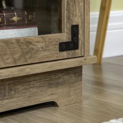 HOMCOM Farmhouse Style Buffet Cabinet, Glass Door Sideboard, Kitchen Storage Cabinet, Coffee Bar For Living Room, Distressed Grey -Homcom Shop GUEST 0559d983 23a4 4cab a8c8 da9524b1871a