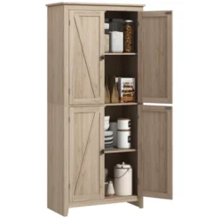 HOMCOM 72" Freestanding 4-Door Kitchen Pantry, Storage Cabinet Organizer With 4-Tiers, And Adjustable Shelves -Homcom Shop GUEST 0683f44a 7f8a 425a bffb 7b557b6551fa