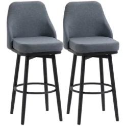 HOMCOM Extra Tall Bar Stools Set Of 2, Modern 360° Swivel Barstools, Dining Room Chairs With Steel Legs And Footrest 15 HOMCOM Extra Tall Bar Stools Set Of 2, Modern 360° Swivel Barstools, Dining Room Chairs With Steel Legs And Footrest -Homcom Shop GUEST 068507f9 f536 4d0d a478 69422ac6b870