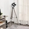 HOMCOM Industrial Style Tripod Floor Lamp, Vintage Spotlight Reading Lamp With Wooden Metal Legs, Wood And Black -Homcom Shop GUEST 06b41832 cebd 4bc3 94ca 0208cc6f090f