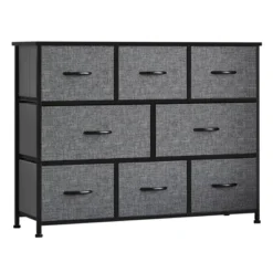 HOMCOM 8-Drawer Dresser, 3-Tier Fabric Chest Of Drawers, Storage Tower Organizer Unit With Steel Frame For Bedroom, Hallway -Homcom Shop GUEST 0772a860 133b 477d 9fc6 a98c4b746669