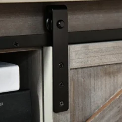 HOMCOM Farmhouse Style Console Table With Sliding Barn Doors And 4 Open Storage Compartments And Elevated Base, Gray 10 HOMCOM Farmhouse Style Console Table With Sliding Barn Doors And 4 Open Storage Compartments And Elevated Base, Gray -Homcom Shop GUEST 08f0fc1c 8dd7 41c2 b447 d9e65a6febaf