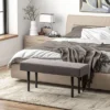 HOMCOM 39.25" End Of Bed Bench, Upholstered Entryway Bench With Steel Legs, Bedroom Bench, Gray 1 HOMCOM 39.25" End Of Bed Bench, Upholstered Entryway Bench With Steel Legs, Bedroom Bench, Gray -Homcom Shop GUEST 09b965ed d8e2 49c4 8313 488f8dc38676
