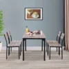 HOMCOM 5-Piece Dining Table Furniture Set Modern Industrial Table With 4 Chairs For Dining Room, Kitchen -Homcom Shop GUEST 0b0a3ff8 cc6f 492b a4e2 457dcad20ee7