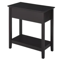 HOMCOM End Side Table, Flip Top Design With Storage Hinge Cabinet, Bottom Shelf, And Sturdy Base For Living Room Bedroom, Dark Coffee -Homcom Shop GUEST 0d031097 a5cf 4d90 b7fe 747c587fbff4