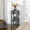 HOMCOM 2-Tier Night Stand With Drawer, Narrow End Table With Bottom Shelf, For Living Room Or Bedroom