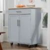 HOMCOM Kitchen Island Cart Rolling Trolley Cart With Drawer, Storage Cabinet & Towel Rack, Gray -Homcom Shop GUEST 0eb09a43 007a 4cb1 9f79 d2b5cb35b0b2