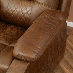 HOMCOM Overstuffed Manual Recliner Chair With Thick Sponge Padded Headrest And Armrest, And Rocking Function, Brown -Homcom Shop GUEST 0f25c065 559f 404b 9d1d 63b064df3f92