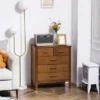 HOMCOM Tall Dresser For Bedroom, 5 Drawer Dresser, Chest Of Drawers With Bamboo Frame, Brown -Homcom Shop GUEST 0fb466ac 9a19 4d7a b4ba aa12ebadbd5f