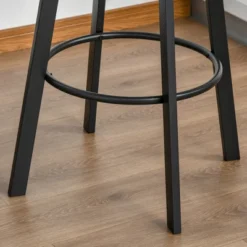 HOMCOM 3 Piece Industrial Adjustable Dining Table Set, Bar Height Bistro Table And Swivel Pub Stools For Small Space -Homcom Shop GUEST 141441dd 8538 4091 bc1b 694a05112ff5