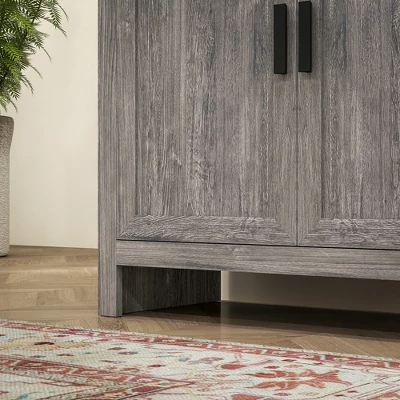 HOMCOM 64" 4-Door Kitchen Pantry, Freestanding Storage Cabinet With 3 Adjustable Shelves For Kitchen, Dining Or Living Room, Gray Oak 7 HOMCOM 64" 4-Door Kitchen Pantry, Freestanding Storage Cabinet With 3 Adjustable Shelves For Kitchen, Dining Or Living Room, Gray Oak - Image 5