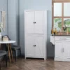 HOMCOM 72" Freestanding 4-Door Kitchen Pantry, Storage Cabinet Organizer With 4-Tiers, And Adjustable Shelves, White -Homcom Shop GUEST 199a8a81 9a79 4a29 98c4 425d80186e81