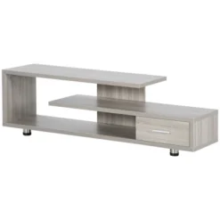 HOMCOM Modern TV Stand For TVs Up To 45", TV Cabinet With Storage Shelf And Drawer, Entertainment Center For Living Room Bedroom, Gray -Homcom Shop GUEST 19abf44f ddaf 471b 9dc0 47c3d8c849ef