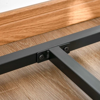 HOMCOM Industrial 3-Piece Dining Table And 2 Chair Set For Small Space In The Dining Room Or Kitchen 9 HOMCOM Industrial 3-Piece Dining Table And 2 Chair Set For Small Space In The Dining Room Or Kitchen - Image 7