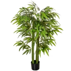 HOMCOM 4.5FT Artificial Bamboo Tree, Faux Decorative Plant In Nursery Pot For Indoor Or Outdoor Décor -Homcom Shop GUEST 2163affd 6a09 4ac1 9820 fed56d78fef6