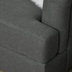 HOMCOM 3-Seater Sofa Couch, 71" Modern Linen Fabric Sofa With Rubber Wood Legs And Slatted Frame For Living Room, Bedroom And Apartment, Dark Gray -Homcom Shop GUEST 22868835 ae32 44e4 97bb 45b2324c7a3f