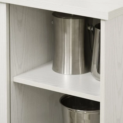 HOMCOM Modern Buffet Cabinet With Sliding Door, Wine Bar Cabinet With Storage, Kitchen/Dining Room Storage Cabinet With Shelves, White 7 HOMCOM Modern Buffet Cabinet With Sliding Door, Wine Bar Cabinet With Storage, Kitchen/Dining Room Storage Cabinet With Shelves, White - Image 5