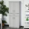 HOMCOM Modern Kitchen Pantry Freestanding Cabinet Cupboard With Doors And Drawer, Adjustable Shelving 2 HOMCOM Modern Kitchen Pantry Freestanding Cabinet Cupboard With Doors And Drawer, Adjustable Shelving -Homcom Shop GUEST 26ae620d 1674 4ac1 9606 3de4913eb2a2