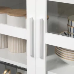 HOMCOM Freestanding Kitchen Pantry, 5-tier Storage Cabinet With Adjustable Shelves And 2 Glass Doors, White 11 HOMCOM Freestanding Kitchen Pantry, 5-tier Storage Cabinet With Adjustable Shelves And 2 Glass Doors, White -Homcom Shop GUEST 2753f99c a72a 4957 b1bd e40f6db78f1a