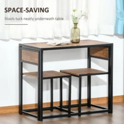 HOMCOM Industrial 3-Piece Dining Table And 2 Chair Set For Small Space In The Dining Room Or Kitchen 12 HOMCOM Industrial 3-Piece Dining Table And 2 Chair Set For Small Space In The Dining Room Or Kitchen -Homcom Shop GUEST 29988e9c 6ca4 4f65 9113 4ee77e46fa74