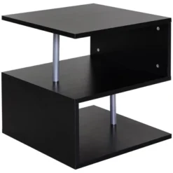 HOMCOM 20" Modern S-Shaped Multi-Level Accent End Table Shelf With Steel Poles 11 HOMCOM 20" Modern S-Shaped Multi-Level Accent End Table Shelf With Steel Poles -Homcom Shop GUEST 2c430498 4ac8 4f71 ae0c a676d93cb833