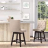 HOMCOM Bar Stools Set Of 2, Swivel Bar Chairs, 25.5" High Fabric Tufted Breakfast Barstools For Kitchen Counter, Beige 2 HOMCOM Bar Stools Set Of 2, Swivel Bar Chairs, 25.5" High Fabric Tufted Breakfast Barstools For Kitchen Counter, Beige -Homcom Shop GUEST 2d0e2fe1 63a3 450b a9d9 ea67fb3456f0