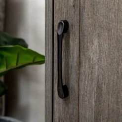 HOMCOM Farmhouse Coffee Bar Cabinet, Kitchen Sideboard, Buffet Cabinet With Sliding Barn Door And 3 Storage Drawers For Living Room, Dark Gray -Homcom Shop GUEST 2ddc5552 6f8e 486c ae5f d6d412cf2162