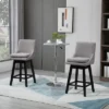HOMCOM 28" Set Of 2 Swivel Bar Height Bar Stools, Armless Upholstered Barstools Chairs With Soft Padding Cushion And Wood Legs -Homcom Shop GUEST 302bf6c7 e3f5 4c65 b5a0 a3848726eb80