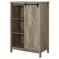 HOMCOM Accent Cabinet, Kictchen Cupboard Storage Cabinet, 3-Tier Organizer With Barn Door And Adjustable Shelf 13 HOMCOM Accent Cabinet, Kictchen Cupboard Storage Cabinet, 3-Tier Organizer With Barn Door And Adjustable Shelf -Homcom Shop GUEST 30986f8f d67d 49ee 852c b101016a6945