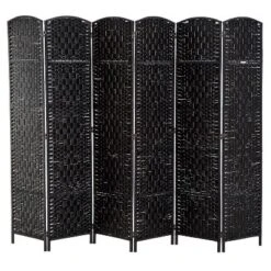 HOMCOM 6' Tall Wicker Weave 6 Panel Room Divider Privacy Screen -Homcom Shop GUEST 3181e469 bde9 4f82 8ae8 ac1c16802fde