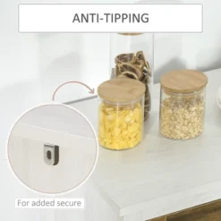 HOMCOM Kitchen Sideboard, Glass Door Buffet Cabinet, Accent Cupboard With Adjustable Storage Shelf For Living Room, Distressed White 11 HOMCOM Kitchen Sideboard, Glass Door Buffet Cabinet, Accent Cupboard With Adjustable Storage Shelf For Living Room, Distressed White -Homcom Shop GUEST 32a803c3 e160 4a52 a249 6c49c4641c1c