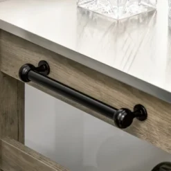 HOMCOM Rolling Kitchen Cart With Stainless Steel Countertop, 1 Bottom Shelf, 1 Slotted Middle Shelf And 4 Castor Wheels, Gray -Homcom Shop GUEST 35987ac7 51d1 4bfa 8998 8a865fa7f2c2