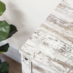 HOMCOM Rustic Storage Cabinet Sideboard With 2 Drawers And 2 Cupboard, Distressed White -Homcom Shop GUEST 35c4dc54 9c50 42c4 a393 cfa07545c22f