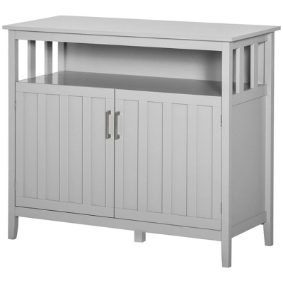 HOMCOM Sideboard Buffet Server Table With 2 Doors, Kitchen Storage Cabinet With Adjustable Shelves For Kitchen 5 HOMCOM Sideboard Buffet Server Table With 2 Doors, Kitchen Storage Cabinet With Adjustable Shelves For Kitchen - Image 3