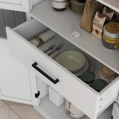 HOMCOM 72" Tall Kitchen Pantry Storage Cabinet, Farmhouse Freestanding Kitchen Cabinet With Barn Doors, Drawer And Adjustable Shelves, White -Homcom Shop GUEST 39cb5a57 fa8b 477f bc4f 83892415406a