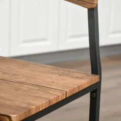 HOMCOM 3 Piece Industrial Counter Height Dining Table Set, Bar Table & Chairs With Steel Legs & Footrests -Homcom Shop GUEST 3a338d77 c9a6 4572 a690 b1e3e60dcc22