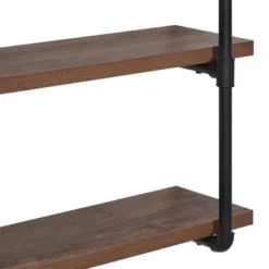 HOMCOM 3-Tier Industrial Pipe Shelves, Floating Wall Mounted Bookshelf, Metal Frame Display Rack For Living Room Or Bedroom, Rustic Brown 11 HOMCOM 3-Tier Industrial Pipe Shelves, Floating Wall Mounted Bookshelf, Metal Frame Display Rack For Living Room Or Bedroom, Rustic Brown -Homcom Shop GUEST 3b2d9659 9140 44e4 b73c 2d051bcb189b