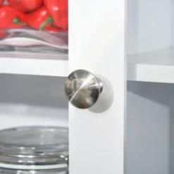 HOMCOM 67" Kitchen Buffet With Hutch, Microwave Cabinet With Framed Doors, 2 Drawers, Open Countertop, Cupboard For Dining Room, White -Homcom Shop GUEST 3b48ba02 d22e 4b9a b4ec 3753d5128eb3