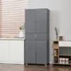 HOMCOM 72" Freestanding Kitchen Pantry Cabinet With 2 Large Double Door Cabinets And 1 Center Drawer, Gray -Homcom Shop GUEST 3b867535 213b 4609 b6cc dcab755758b2