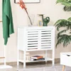 HOMCOM Buffet Sideboard Storage Cabinet With Slat Double Doors, Enclosed Adjustable Shelf And Open Bottom Shelf, White -Homcom Shop GUEST 3dc5abad c0fb 4993 8674 2902e69dcfb8