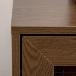 HOMCOM Industrial Buffet Cabinet, Kitchen Sideboard With Metal Grid Flip Drawer, 2-Tier Cabinet, Adjustable Shelf For Living Room, Dining Room, Walnut -Homcom Shop GUEST 3fc555b1 d77b 42e9 9b15 aa8ba2ccba6e