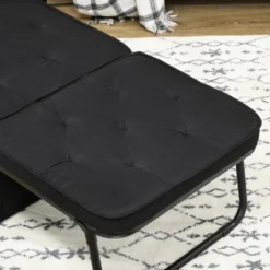 HOMCOM Ottoman Sofa Bed, 4 In 1 Multi-Function Button Tufted Folding Sleeper Chair Bed With Adjustable Backrest, Pillow, Side Pocket -Homcom Shop GUEST 41953d97 dd0e 4893 99fa f981a39c6386