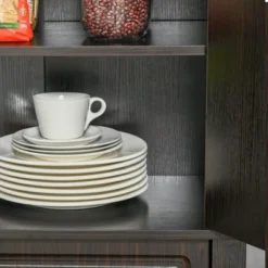 HOMCOM 71" Freestanding Kitchen Pantry With 4 Doors, And 2 Large Cabinets, Tall Storage Cabinet With Wide Drawer For Kitchen Dining Room -Homcom Shop GUEST 420f339e f69d 48f2 9f26 001a4ae74ad5