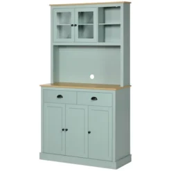 HOMCOM 71" Freestanding Pantry, Kitchen Buffet With Hutch, Modern Storage Cabinet With Drawers, Glass Doors, And Adjustable Shelves, Light Blue 9 HOMCOM 71" Freestanding Pantry, Kitchen Buffet With Hutch, Modern Storage Cabinet With Drawers, Glass Doors, And Adjustable Shelves, Light Blue -Homcom Shop GUEST 434084a9 cb5f 4683 9acd e62aeeeaf320