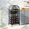 HOMCOM 35 Bottle Wrought Iron Wine Rack Cabinet With Lock, Black -Homcom Shop GUEST 441abf89 0c24 4c6f 95f7 fd15a350a0e1