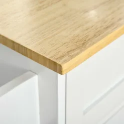 HOMCOM 48" Modern Kitchen Island Cart On Wheels With Storage Drawers, Rolling Utility Cart With Adjustable Shelves, Cabinets And Towel Rack -Homcom Shop GUEST 4538ae91 e6ee 46a6 ba8d 9a6cac5e9228