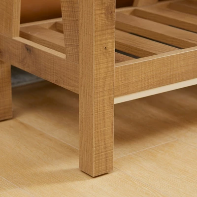 HOMCOM Farmhouse Console Table With Storage Shelf, Rustic Sofa Table With Anti-tipper For Living Room Furniture, Bedroom And Entryway 7 HOMCOM Farmhouse Console Table With Storage Shelf, Rustic Sofa Table With Anti-tipper For Living Room Furniture, Bedroom And Entryway - Image 5